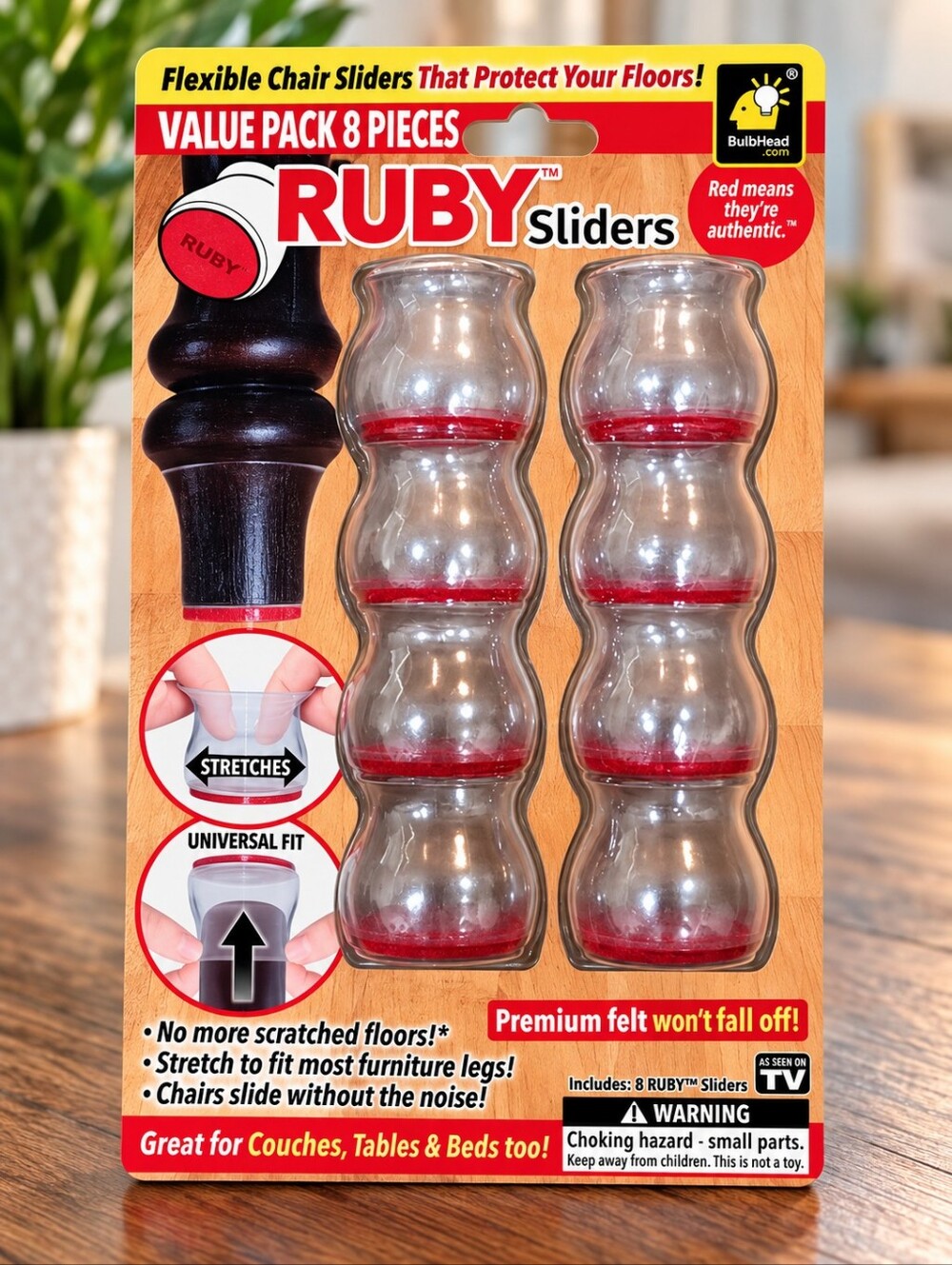 RUBY Flexible Chair Sliders NEW